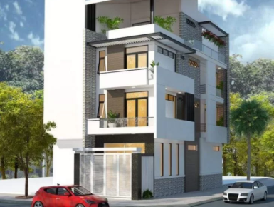 NHÀ 4 TẦNG MÁI TẦNG MÁI LỆCH
